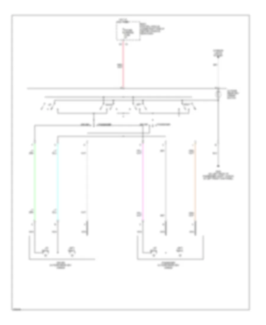Электросхема привода зеркал для Pontiac G6 2008