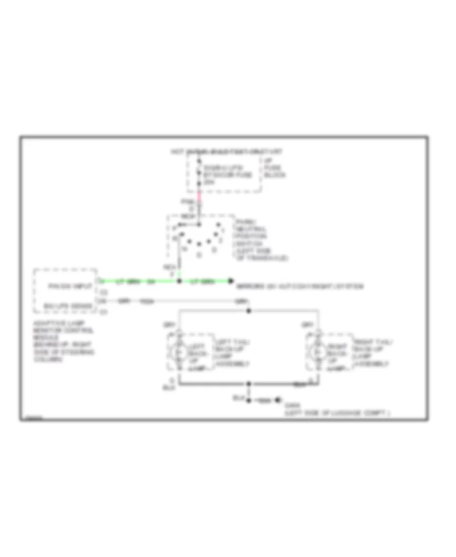 Электросхема заднего хода, С Адаптивный Монитор Лампы для Pontiac Bonneville SSEi 1996