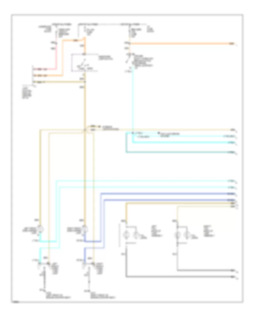 Электросхема внешнего освещения, без Адаптивный Монитор Лампы (1 из 2) для Pontiac Bonneville SSEi 1996