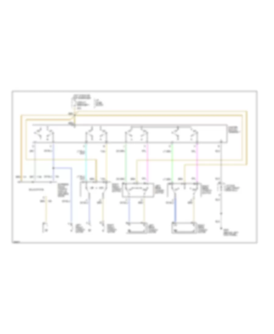 Электросхема стеклоподъемников для Pontiac Bonneville SSEi 1996