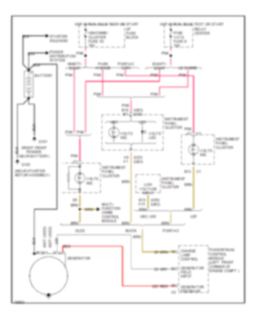 Электросхема Генератора для Pontiac Bonneville SSEi 1996