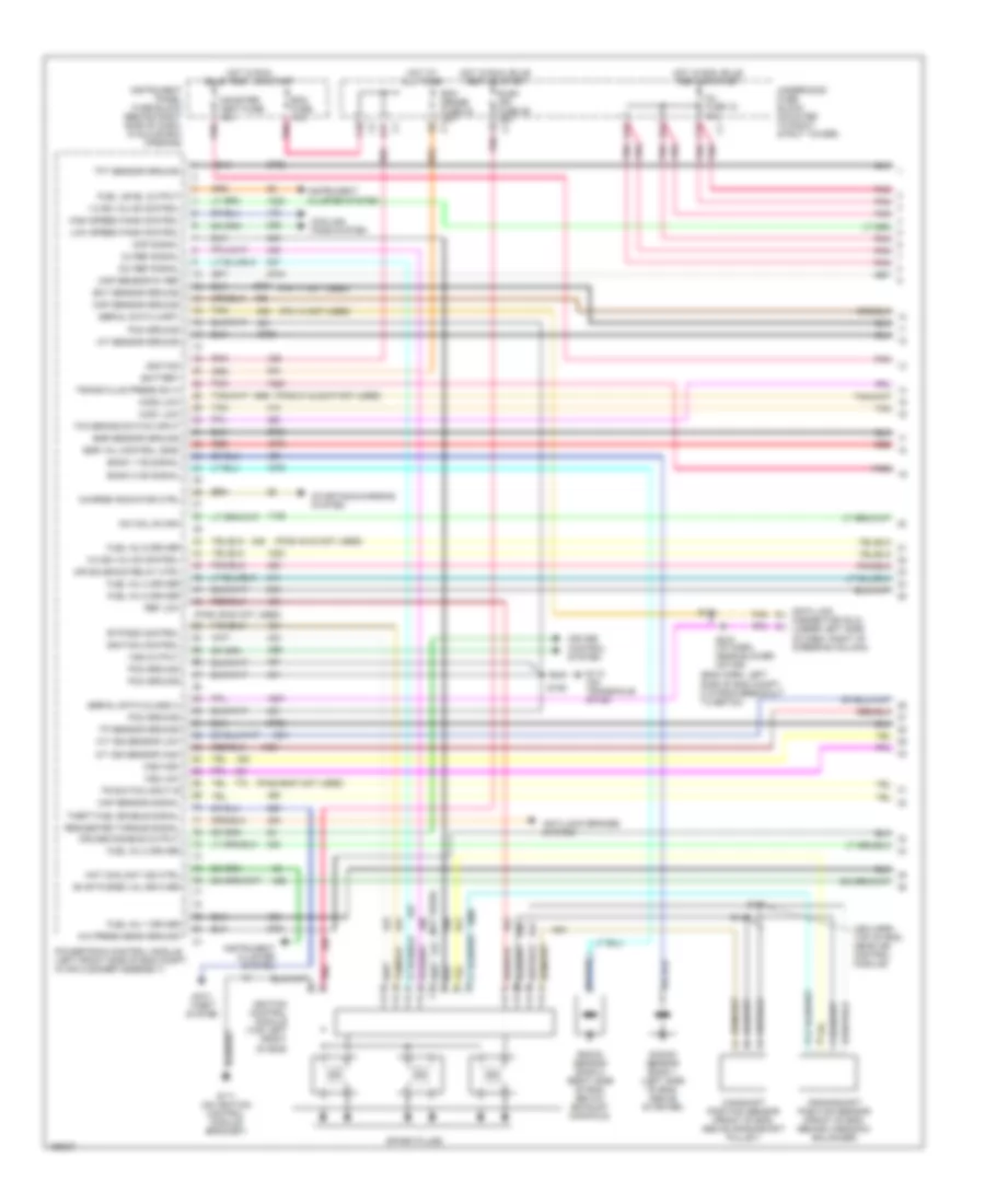 3.8L VIN 1, Электросхема системы управления двигателя (1 из 4) для Pontiac Grand Prix GT 2002