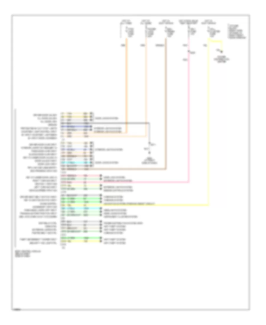 Электросхема блоков управления кузовом для Pontiac Montana 2004