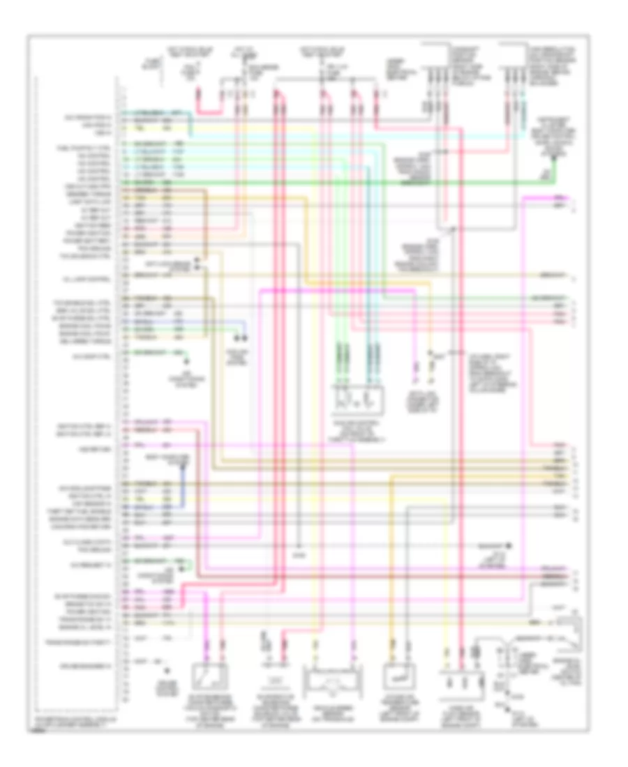 3.4L (VIN E), Электросхема системы управления двигателя (1 из 3) для Pontiac Trans Sport Montana 1997