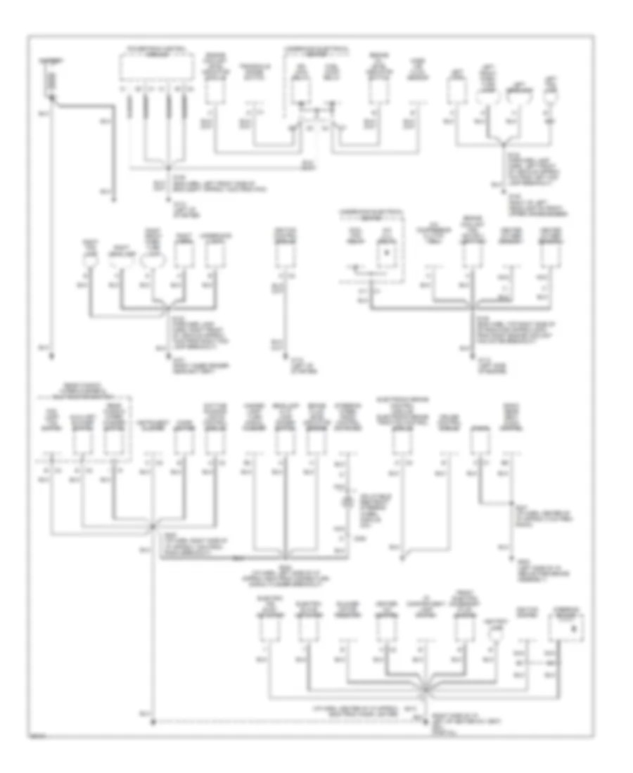 Электросхема подключение массы заземления (1 из 3) для Pontiac Trans Sport Montana 1997