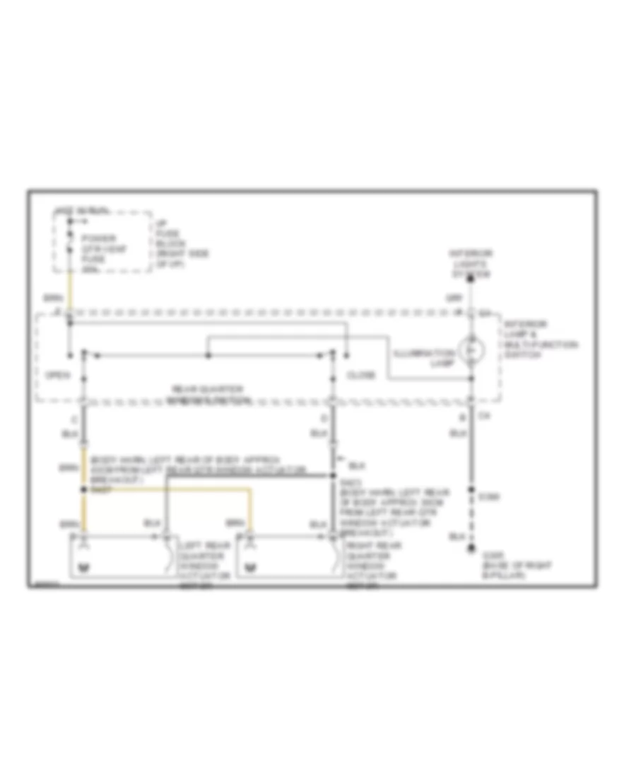 задний Windows Wiring Diagram четверти для Pontiac Trans Sport Montana 1997