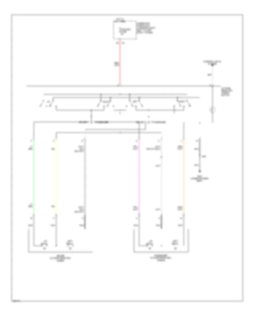Электросхема привода зеркал для Pontiac G5 GT 2009
