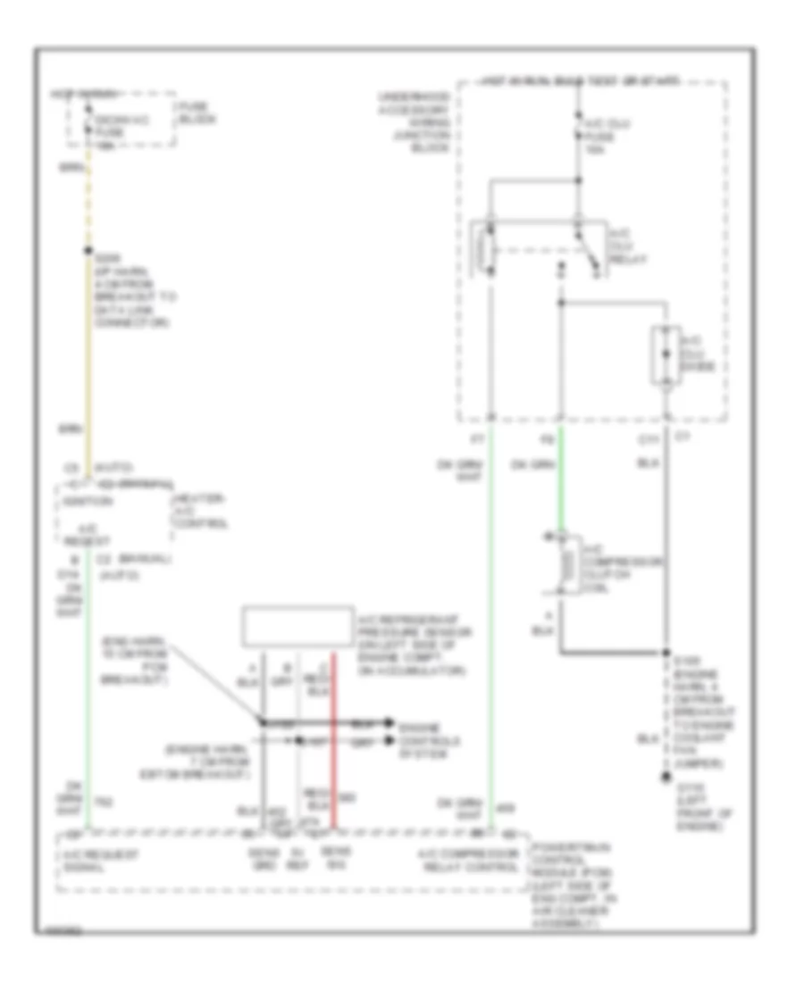 Электросхема компрессора для Pontiac Grand Prix GT 1998