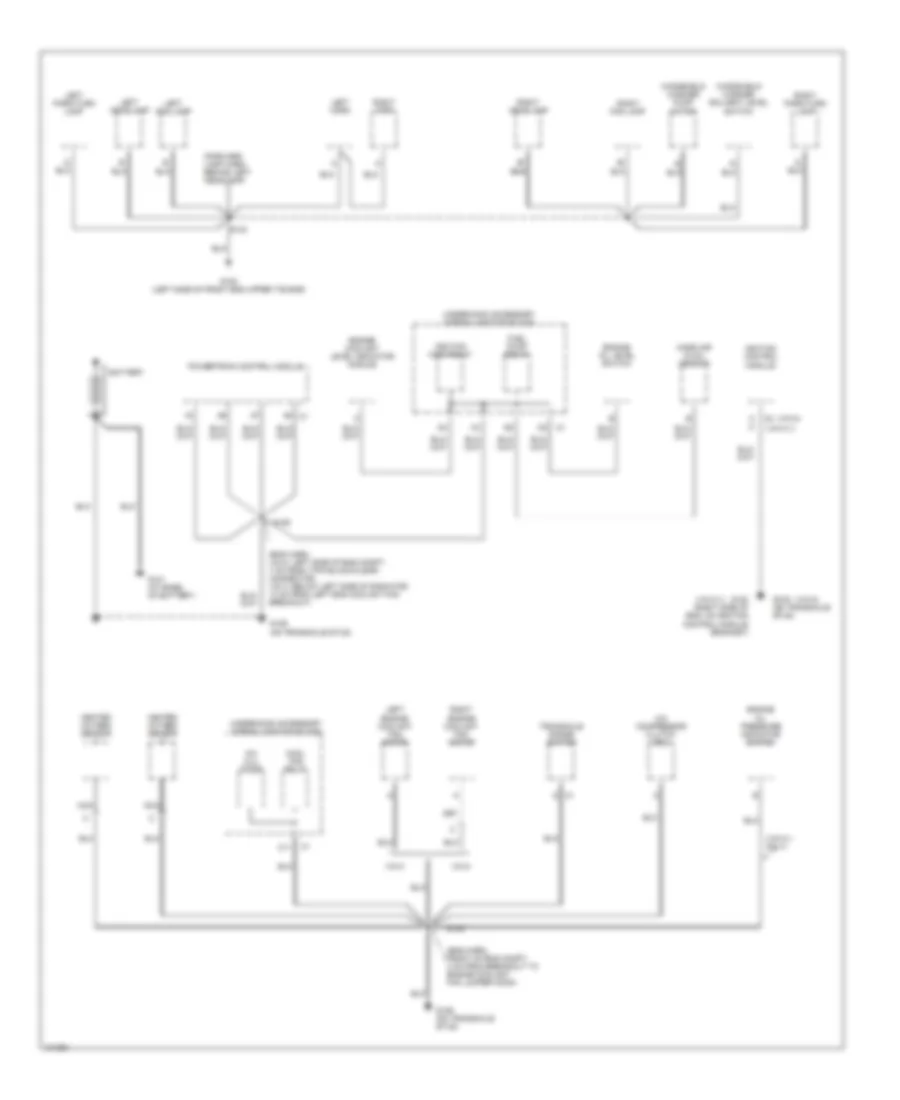 Электросхема подключение массы заземления (1 из 3) для Pontiac Grand Prix GT 1998