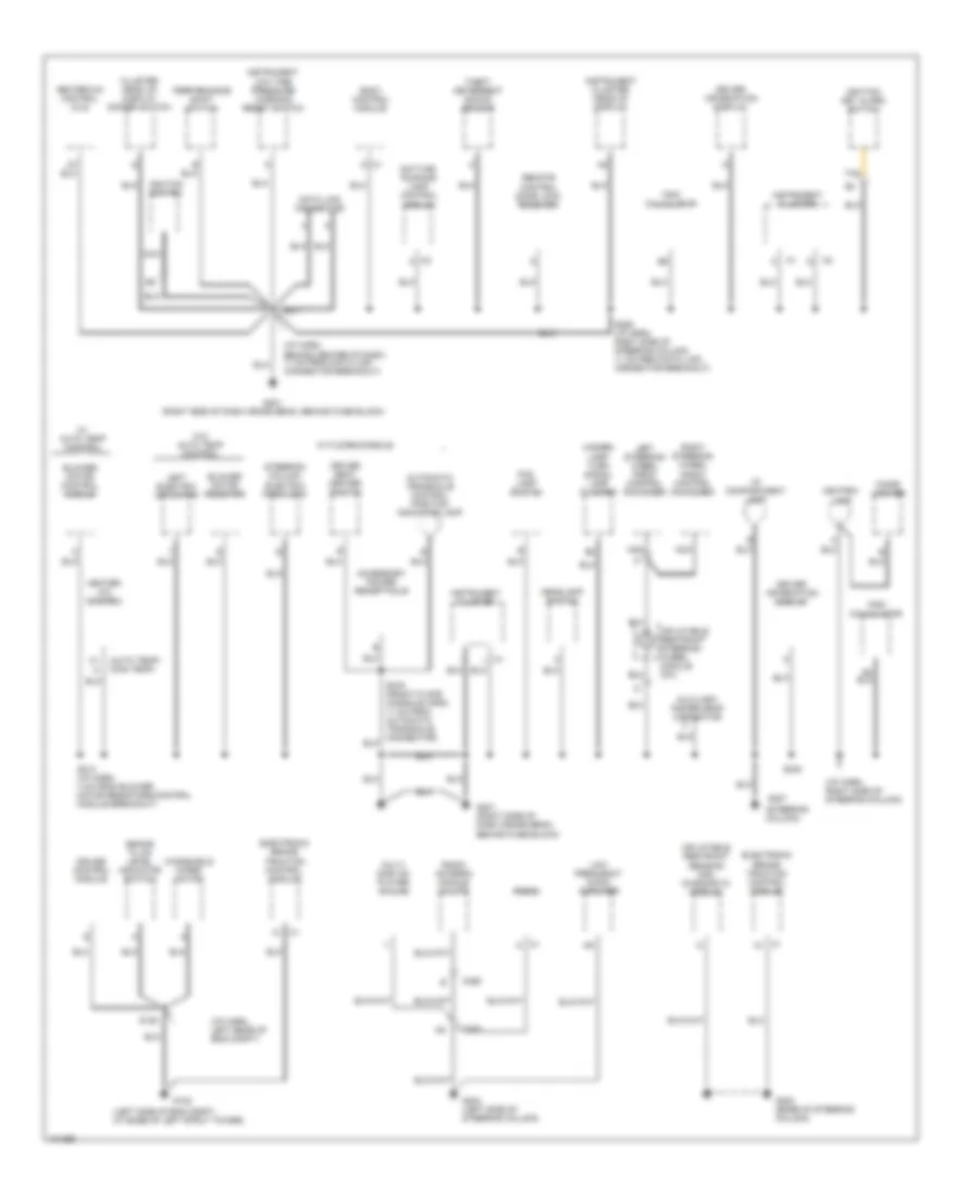 Электросхема подключение массы заземления (2 из 3) для Pontiac Grand Prix GT 1998
