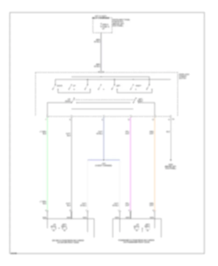 Электросхема привода зеркал для Pontiac G8 GT 2009