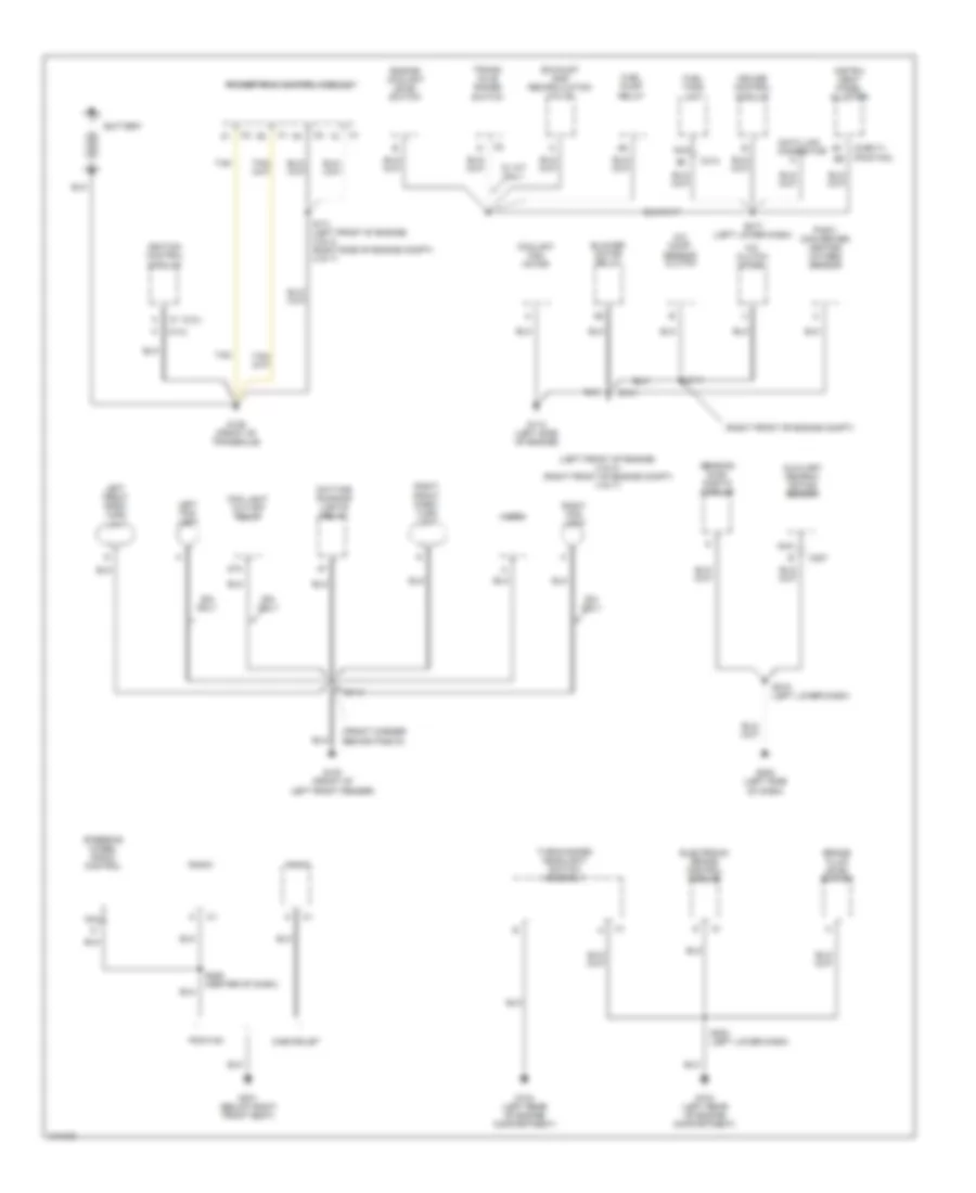 Электросхема подключение массы заземления (1 из 3) для Pontiac Sunfire SE 1998