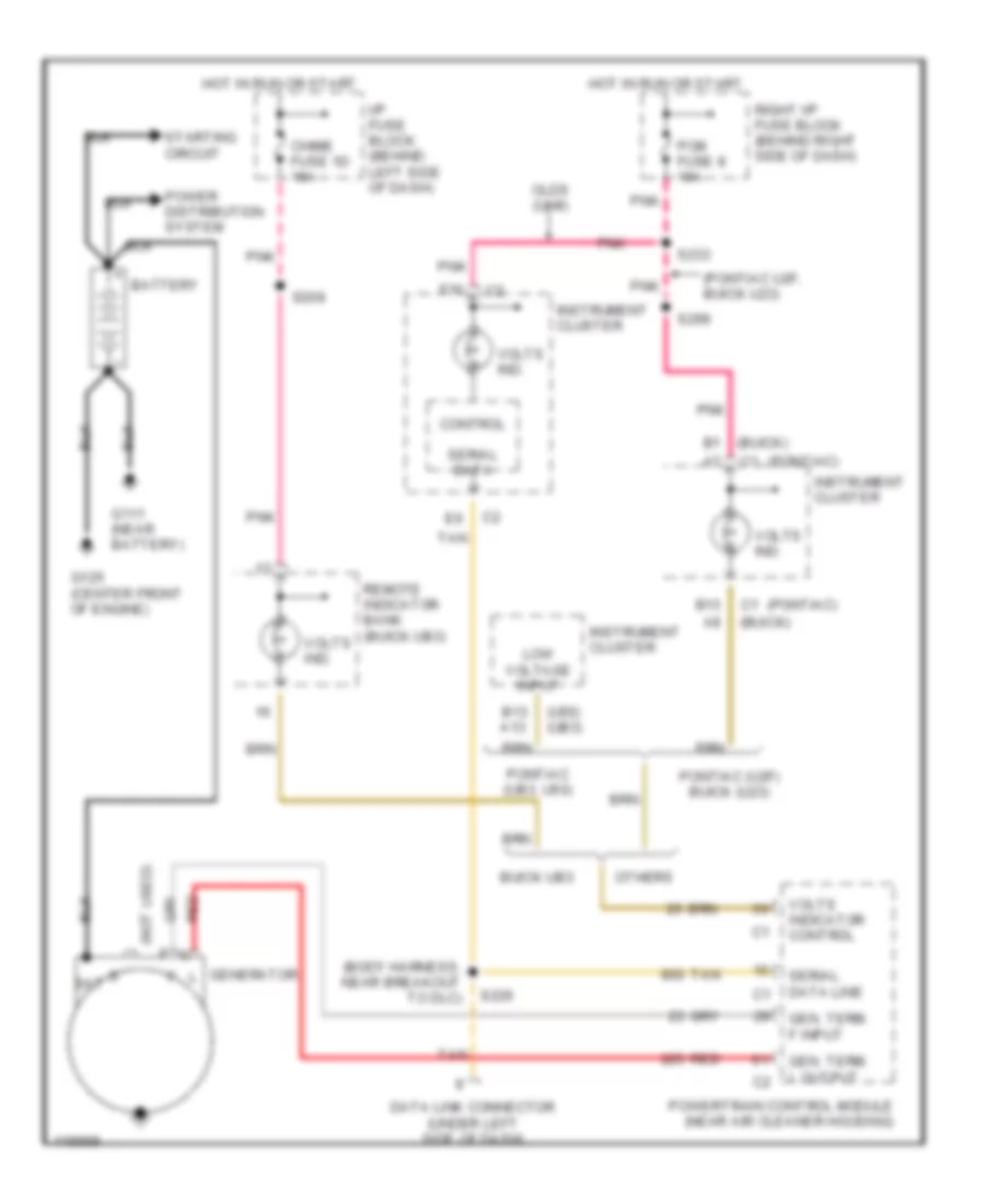 Электросхема Генератора для Pontiac Bonneville SLE 1999