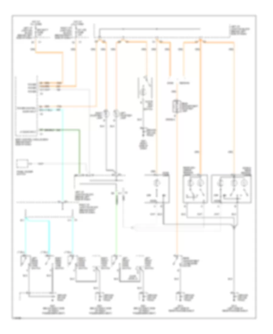 Электросхема подсветки для Pontiac Grand Am GT 1999