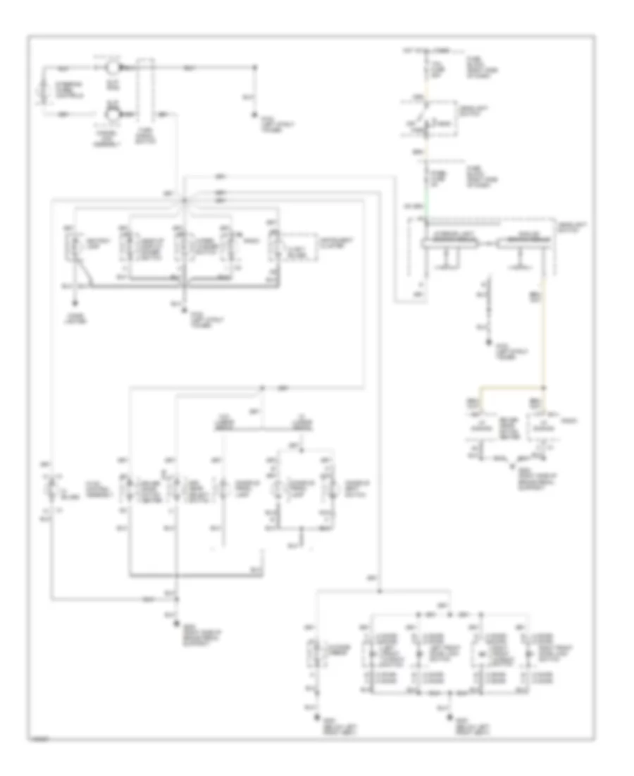 Электросхема подсветки приборов, кроме ГЕЛИОТЕРМОЭЛЕКТРИЧЕСКОГО для Pontiac Grand Prix GT 1993