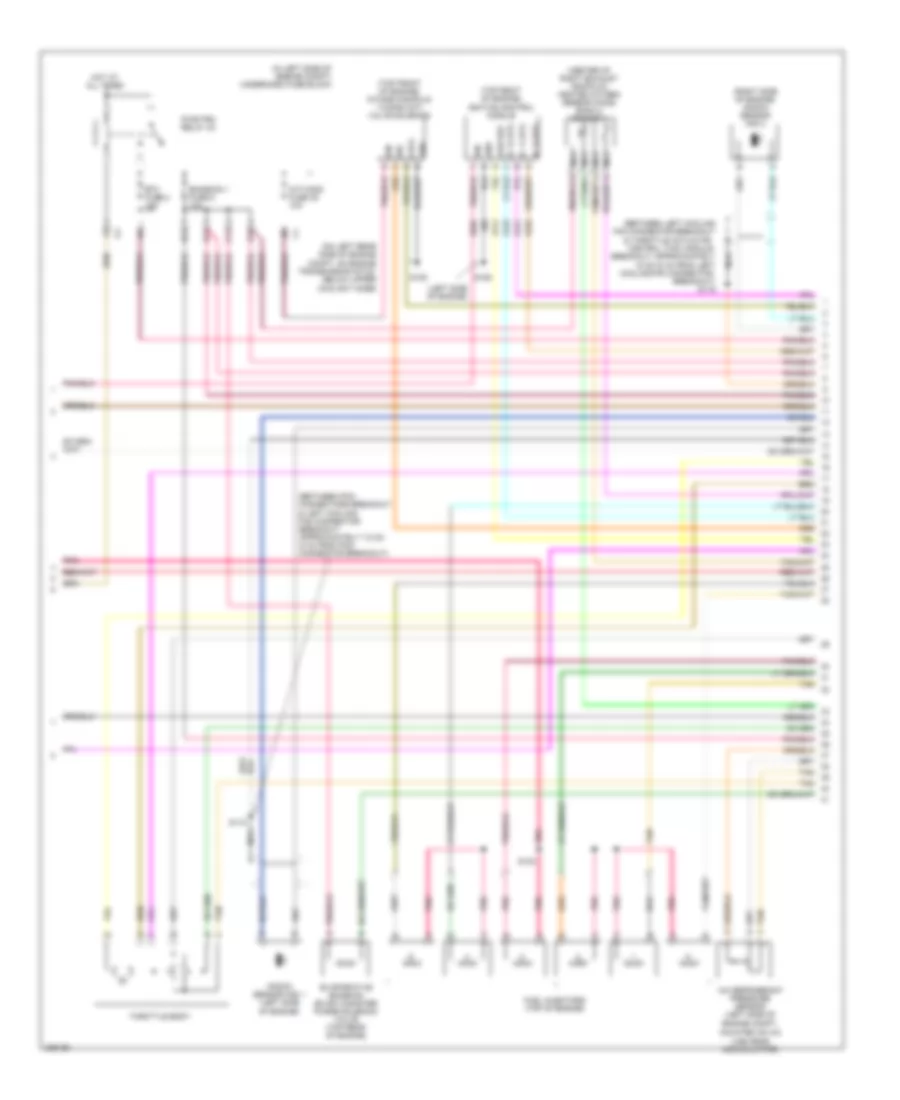 3.9L VIN 1, Электросхема системы управления двигателем (2 из 4) для Pontiac G6 GT 2006