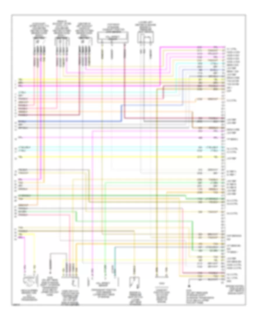 3.9L VIN 1, Электросхема системы управления двигателем (4 из 4) для Pontiac G6 GT 2006