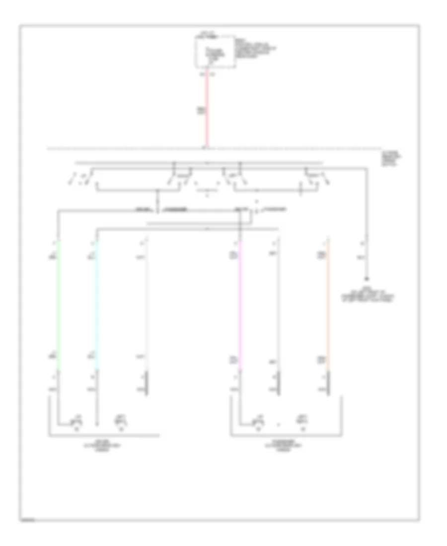 Электросхема привода зеркал для Pontiac G6 GT 2006
