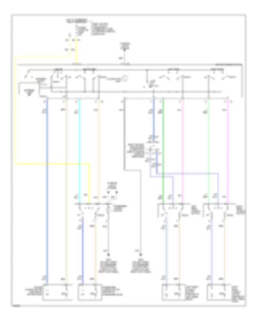 Электросхема стеклоподъемников, седан для Pontiac G6 GT 2006