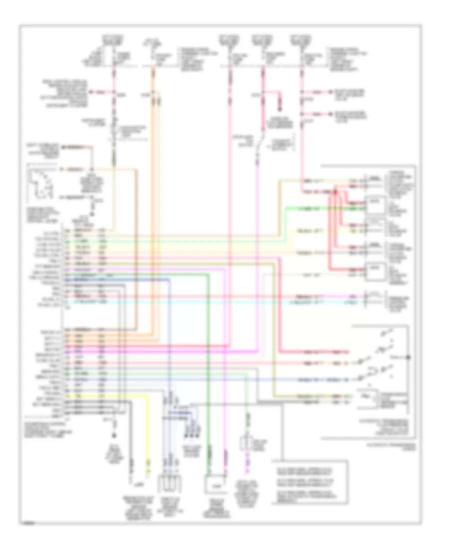 5.7L ВИН Г, Электросхема автоматической коробки передач АКПП для Pontiac Firebird Formula 2000