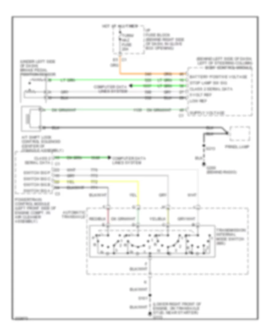 3 8L VIN 2 Shift Interlock Wiring Diagram for Pontiac Grand Prix GXP 2007