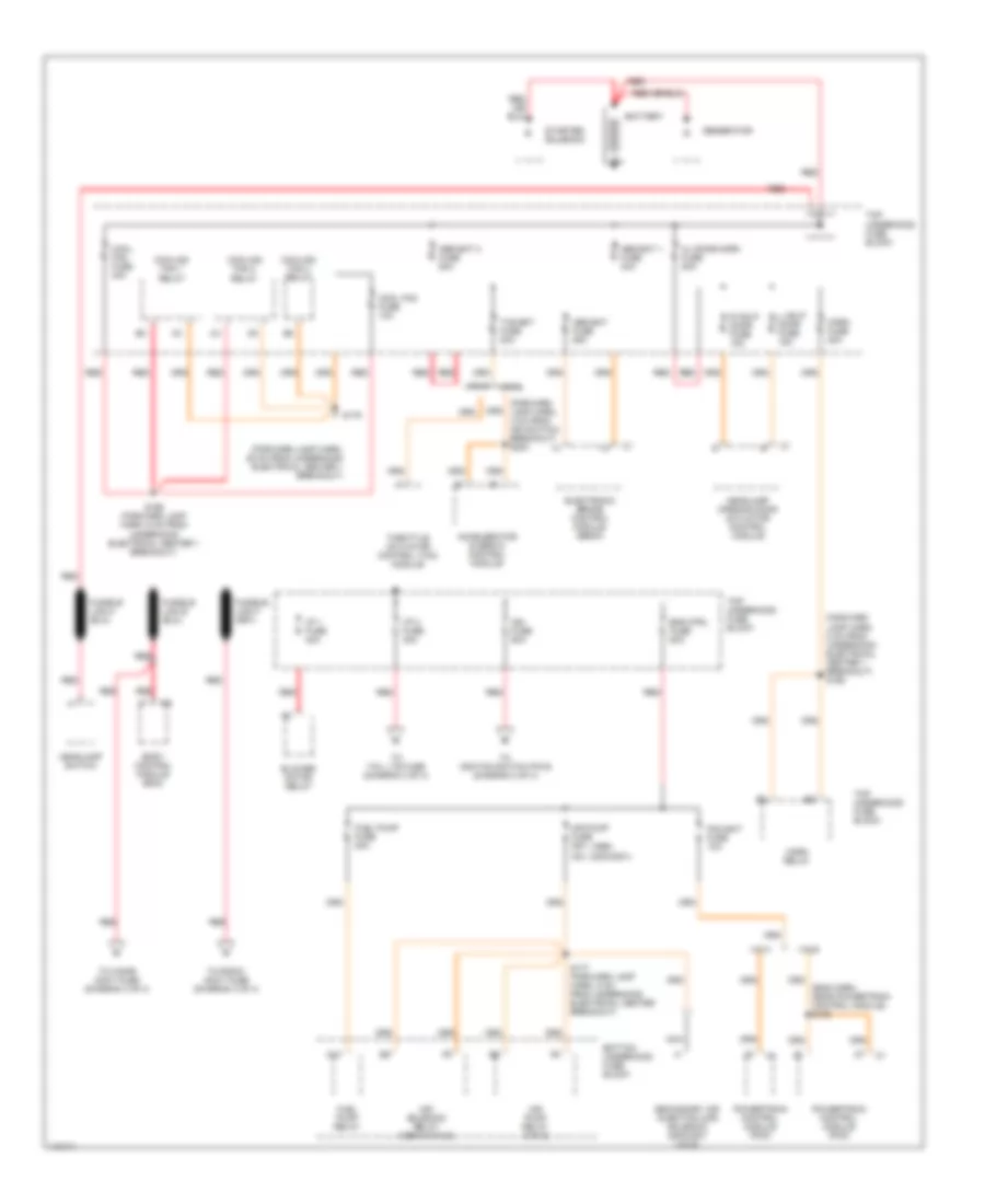 Power Distribution Wiring Diagram 1 of 4 for Pontiac Firebird Formula 2001
