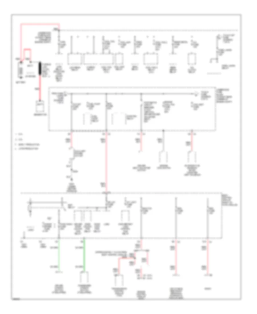 Power Distribution Wiring Diagram 1 of 3 for Pontiac Solstice 2007