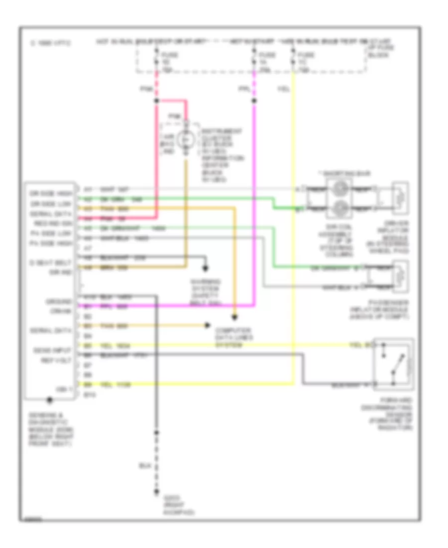 Supplemental Restraint Wiring Diagram for Pontiac Bonneville SSE 1995