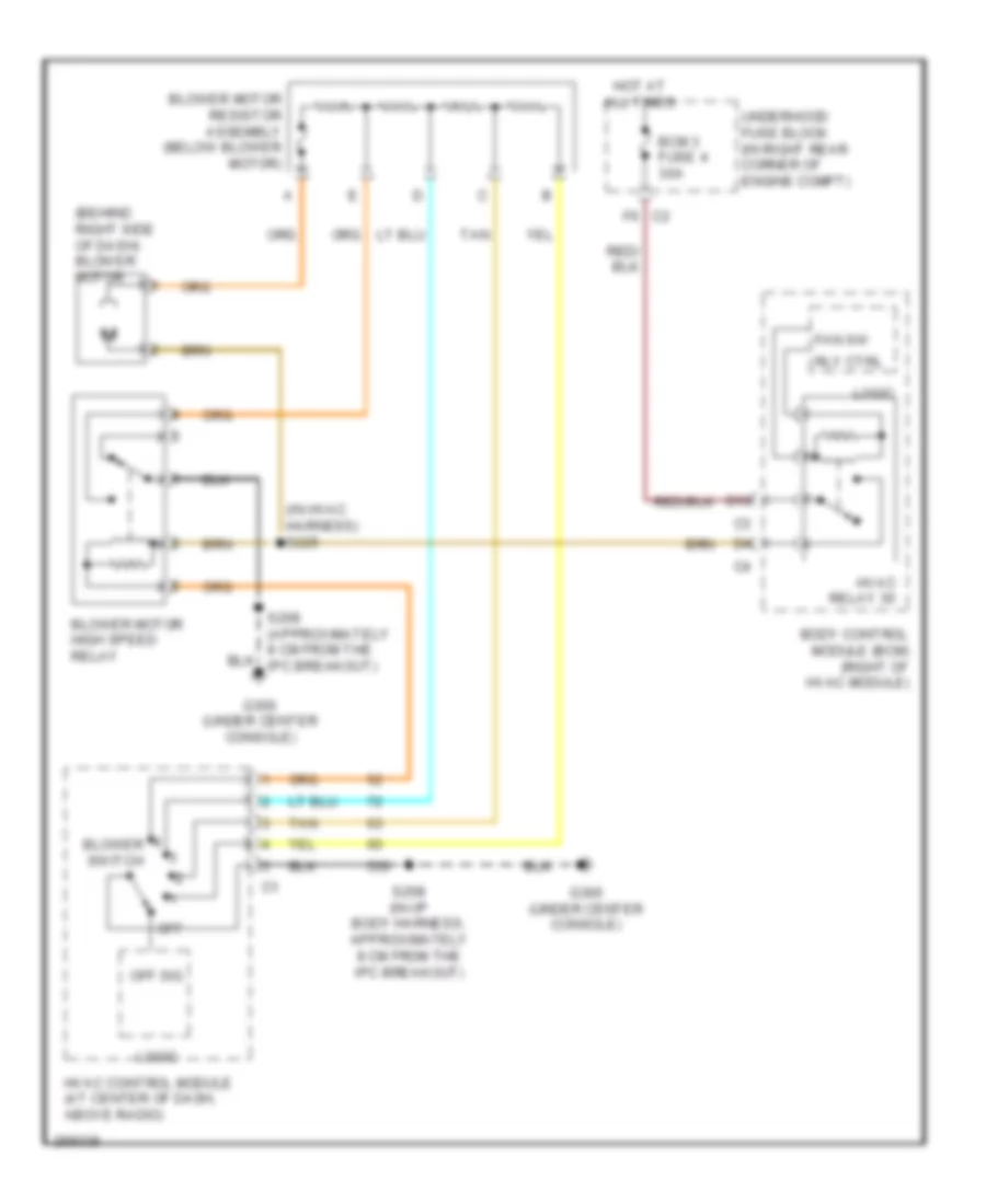 Heater Wiring Diagram for Pontiac Solstice GXP 2007
