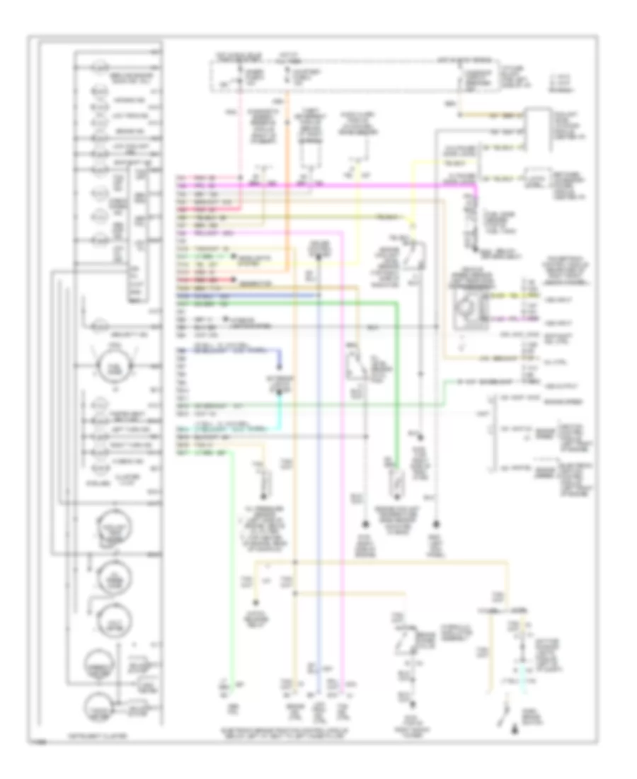 Instrument Cluster Wiring Diagram for Pontiac Firebird 1995