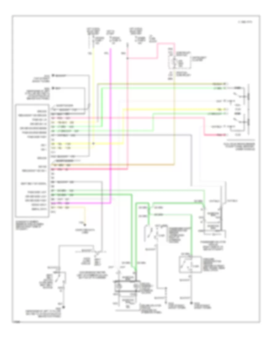 Supplemental Restraint Wiring Diagram for Pontiac Firebird 1995