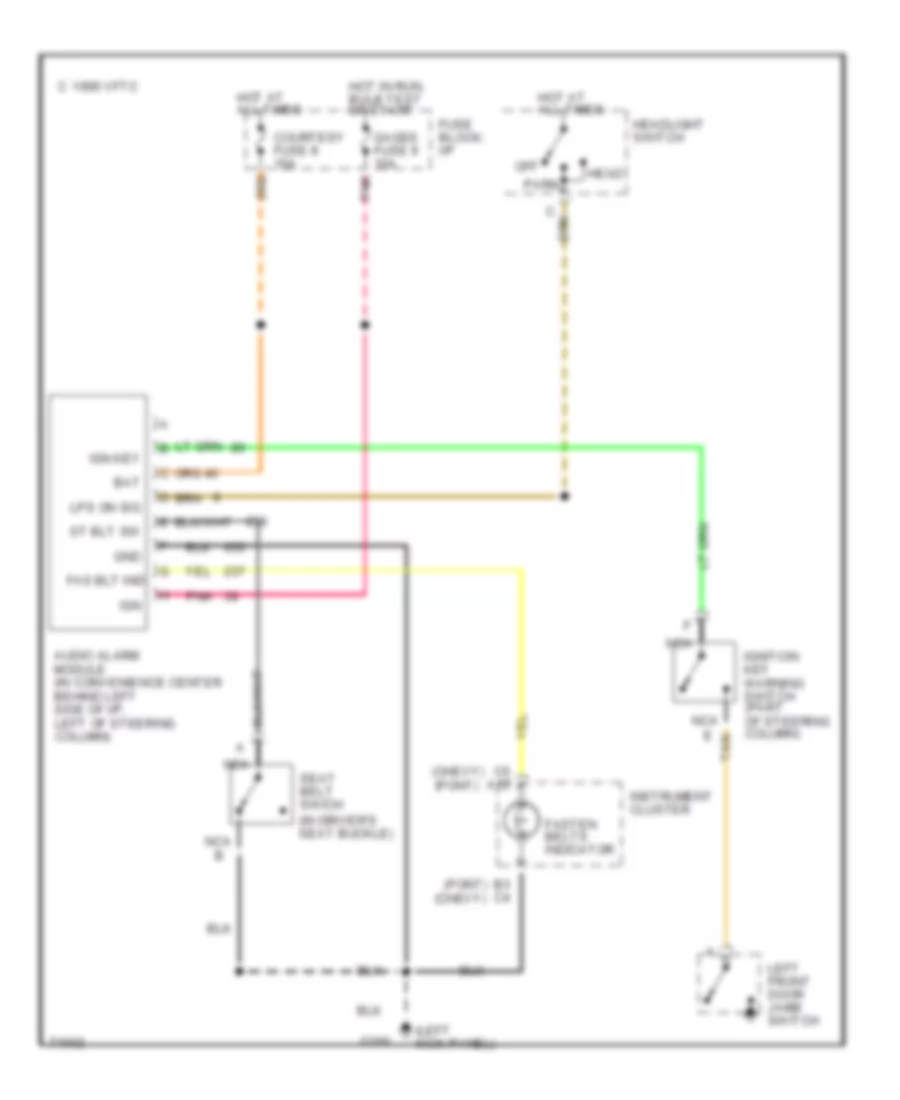 Warning System Wiring Diagrams for Pontiac Firebird 1995