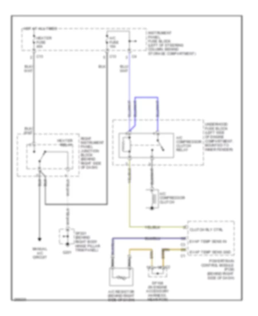Compressor Wiring Diagram for Pontiac Vibe 2007