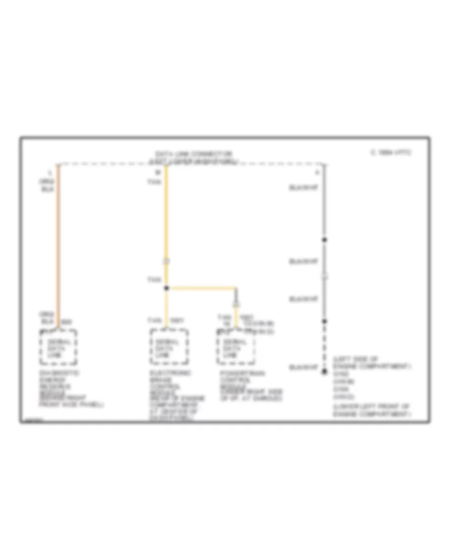Data Link Connector Wiring Diagram for Pontiac Grand Am GT 1995
