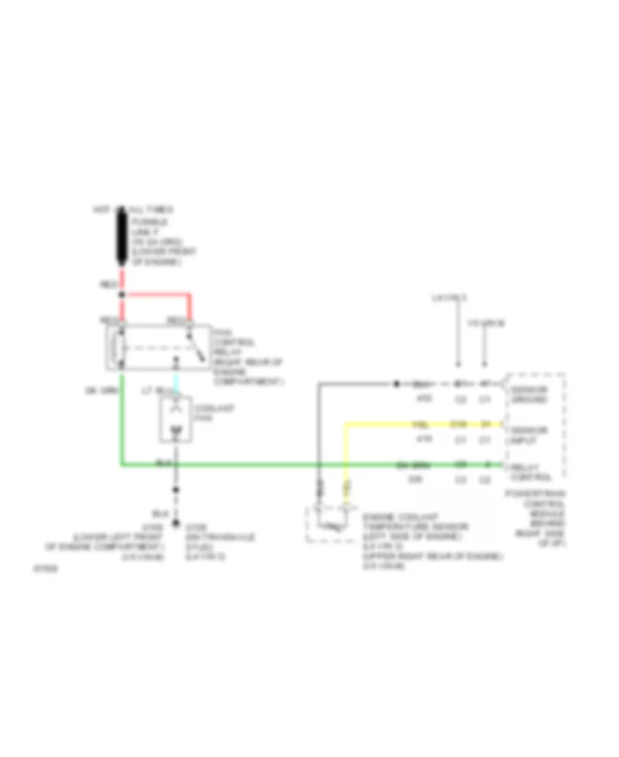 Cooling Fan Wiring Diagram for Pontiac Grand Am GT 1995
