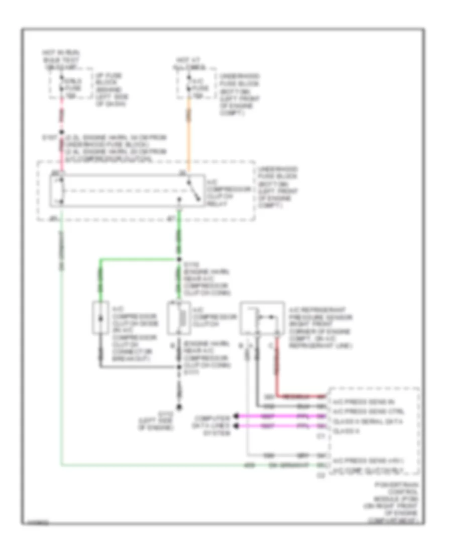 Compressor Wiring Diagram for Pontiac Sunfire SE 2001