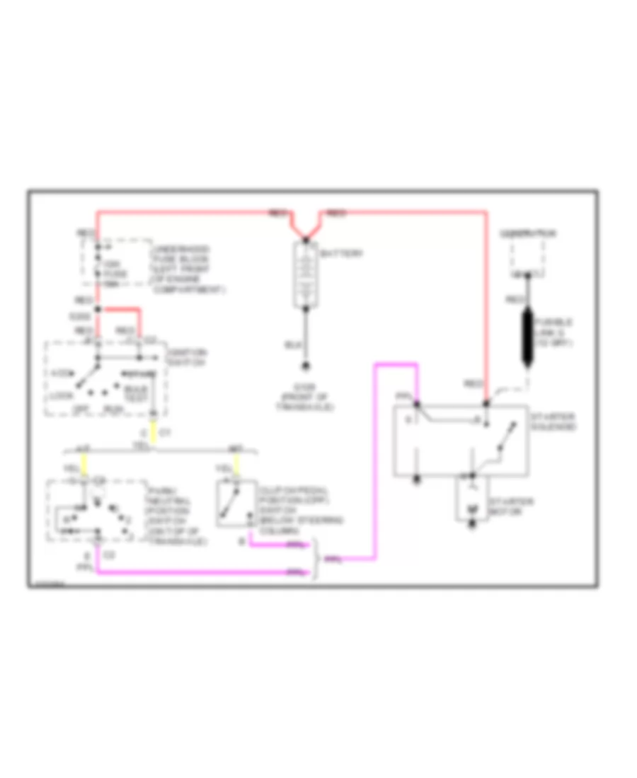 Starting Wiring Diagram Early Production for Pontiac Sunfire SE 2001