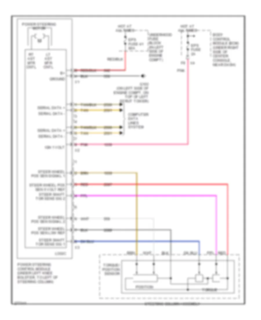 Electronic Power Steering Wiring Diagram for Pontiac G6 2008