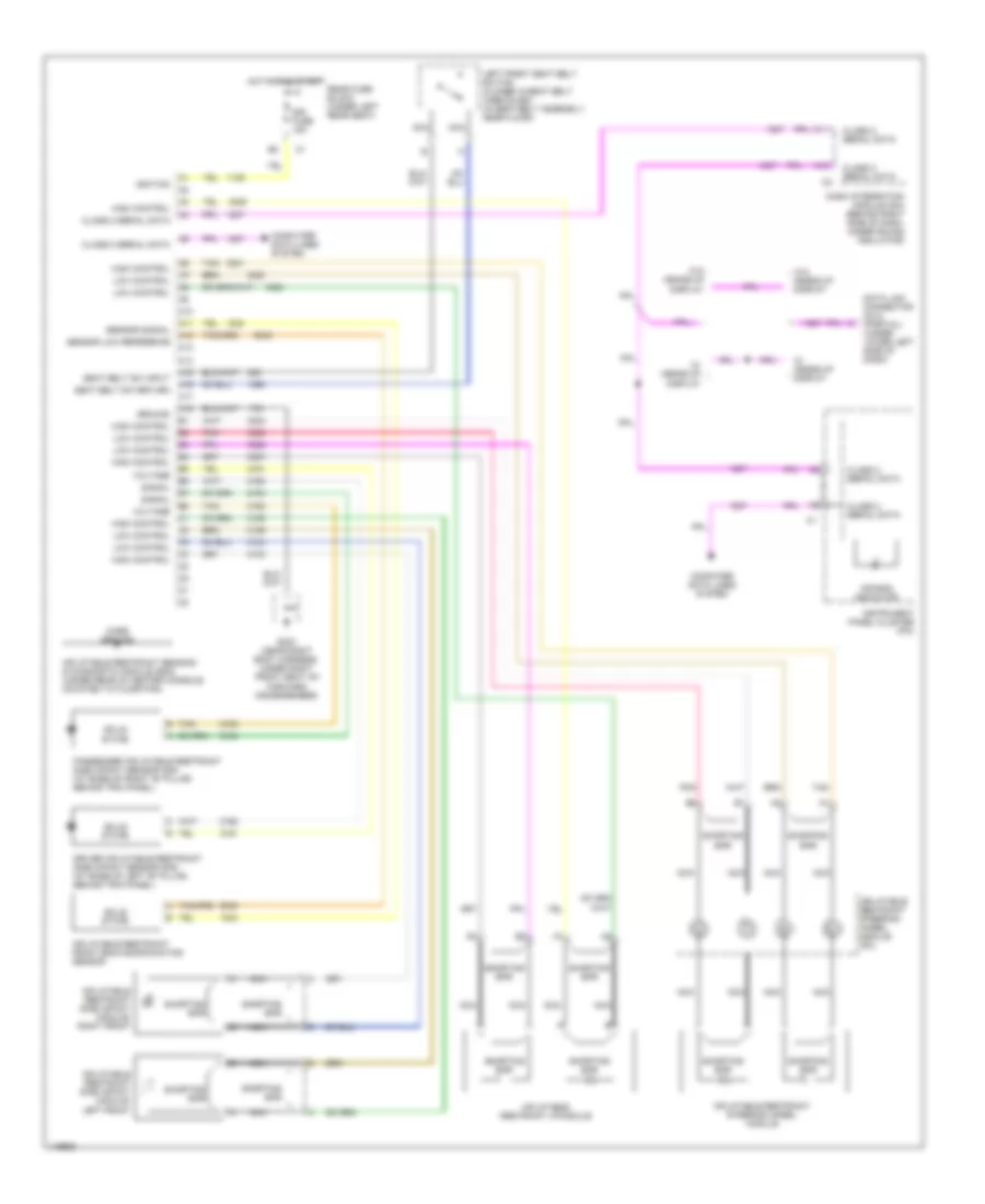 Supplemental Restraint Wiring Diagram for Pontiac Bonneville SE 2002