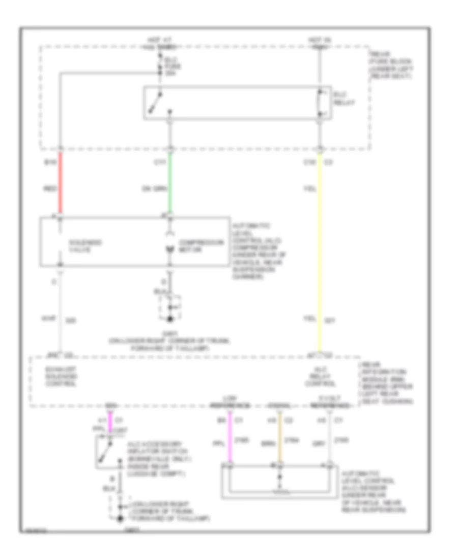 Electronic Suspension Wiring Diagram for Pontiac Bonneville SLE 2002