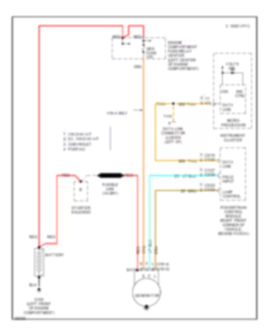 Charging Wiring Diagram for Pontiac Sunfire GT 1995