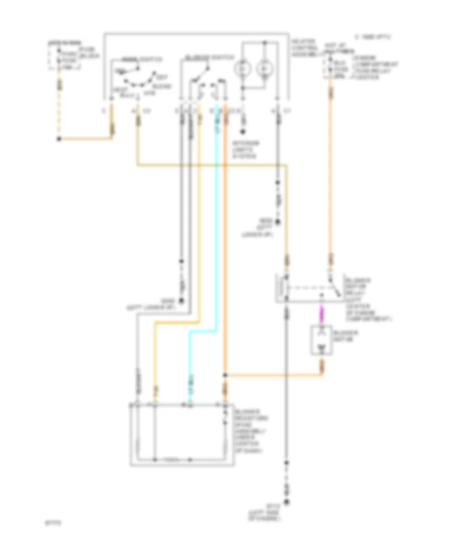 Heater Wiring Diagram for Pontiac Sunfire SE 1995