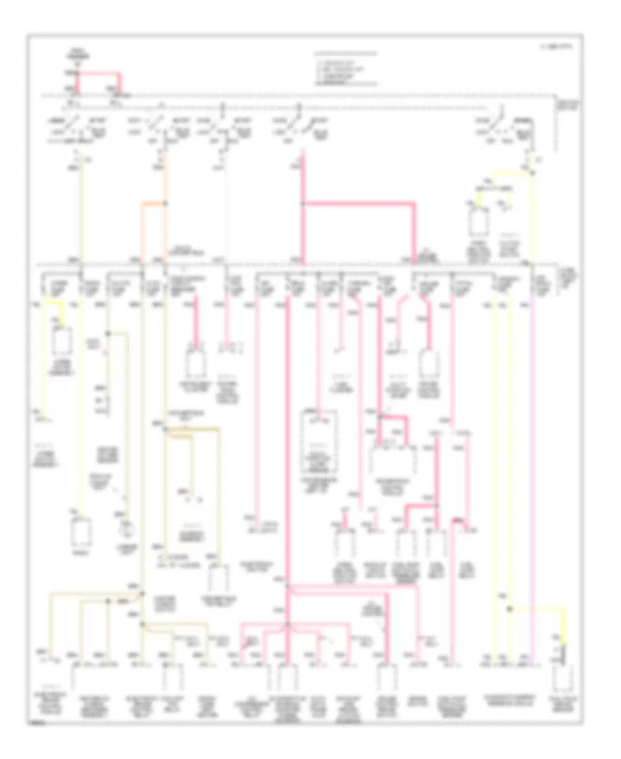 Power Distribution Wiring Diagram (2 of 2) for Pontiac Sunfire SE 1995