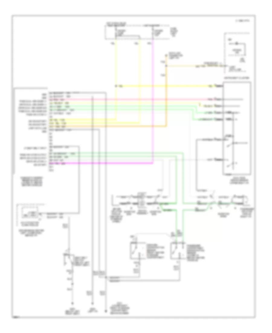 Supplemental Restraint Wiring Diagram for Pontiac Sunfire SE 1995