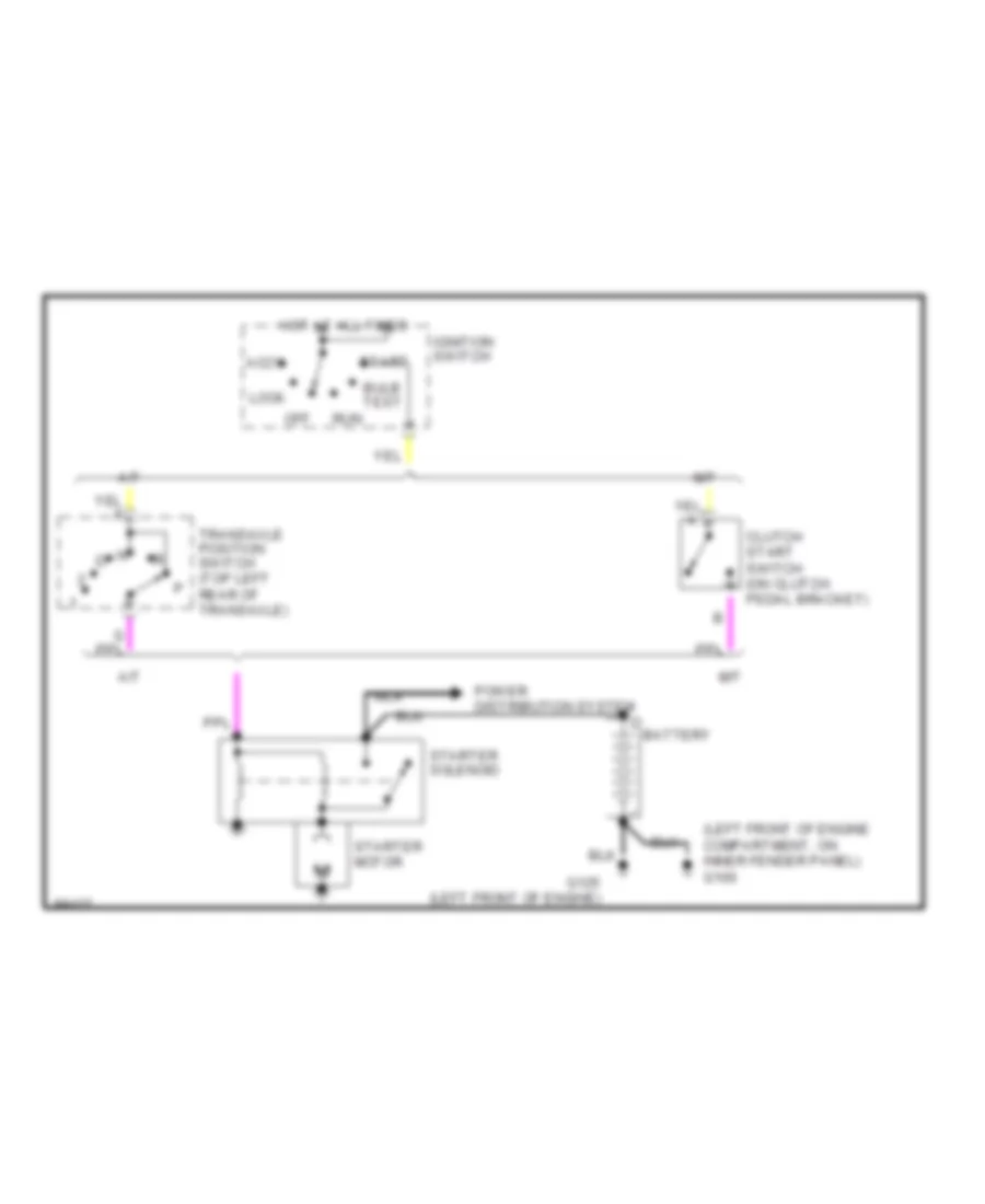Starting Wiring Diagram for Pontiac Grand Am LE 1990