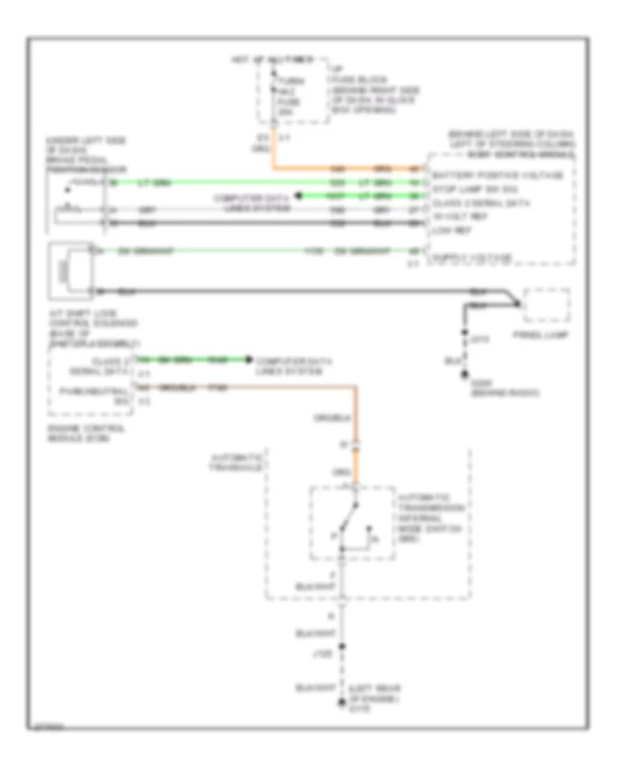 5 3L VIN C Shift Interlock Wiring Diagram for Pontiac Grand Prix GXP 2008