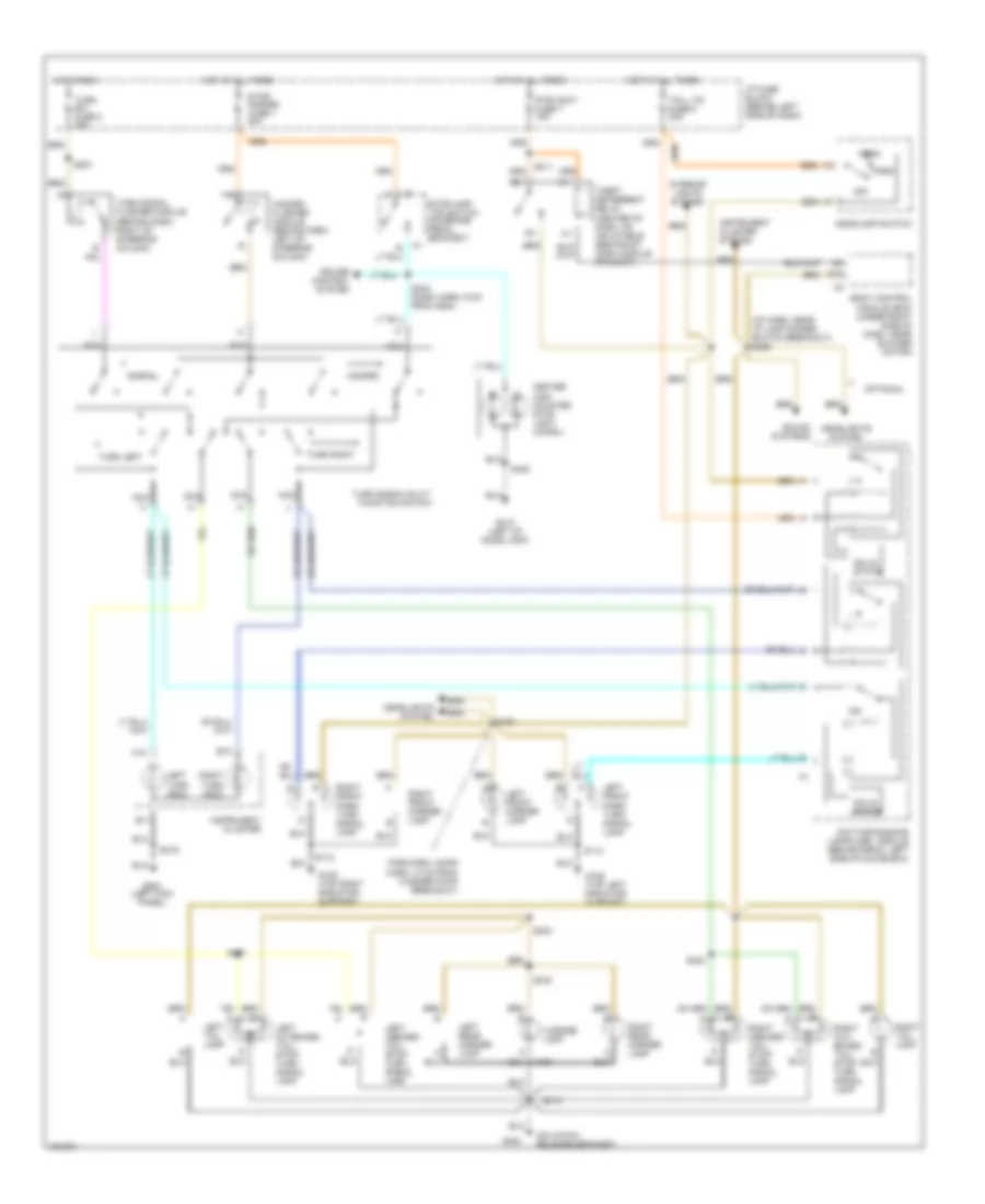 Exterior Lamps Wiring Diagram for Pontiac Firebird Trans Am 2002