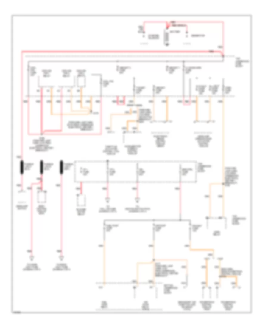 Power Distribution Wiring Diagram 1 of 4 for Pontiac Firebird Trans Am 2002