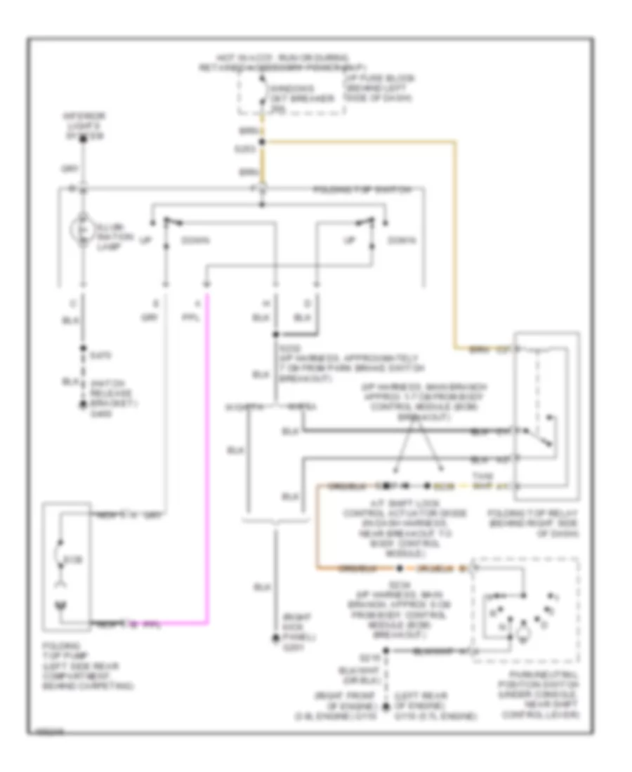 Power TopSunroof Wiring Diagrams for Pontiac Firebird Trans Am 2002