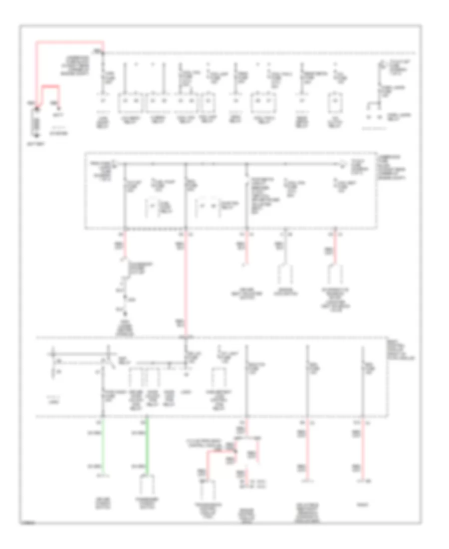 Power Distribution Wiring Diagram 1 of 3 for Pontiac Solstice 2008